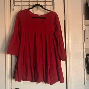 Red Flowy Dress S